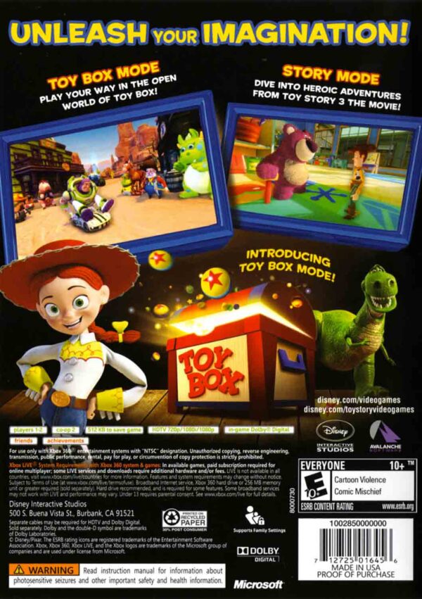 Hra Toy Story 3 pro XBOX 360 X360 konzole