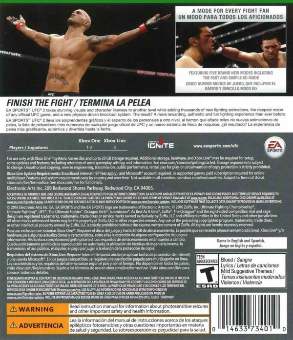 Hra UFC 2: Ultimate Fighting Championship pro XBOX ONE XONE X1 konzole