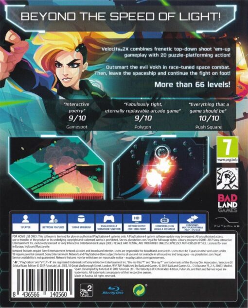 Hra Velocity 2X pro PS4 Playstation 4 konzole