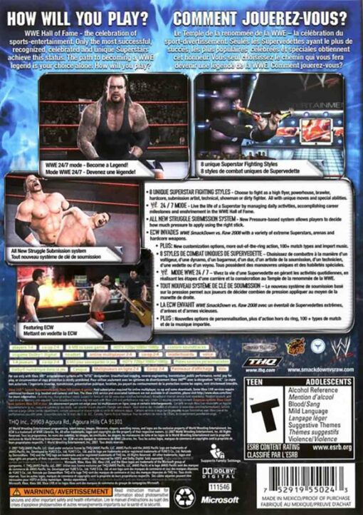Hra WWE Smackdown vs. Raw 2008 pro XBOX 360 X360 konzole