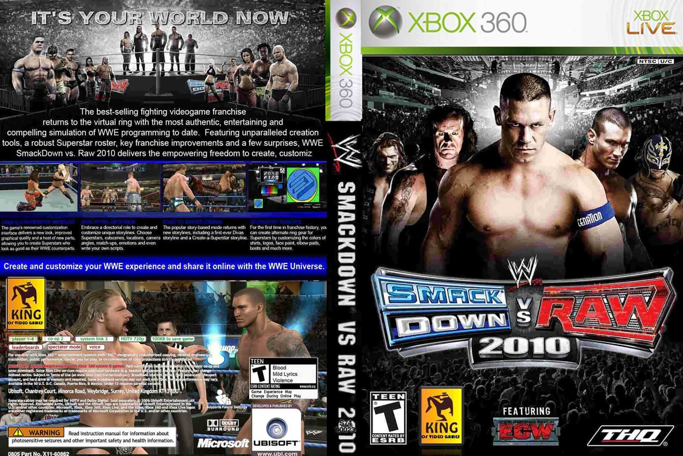 thumbnail image 2 of WWE SmackDown Vs Raw 2010 – Xbox 360 Wrestling Game With 60 Superstars & Story Designer 2 of 10