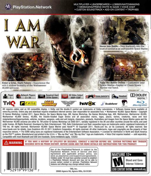Hra Warhammer 40000: Space Marine pro PS3 Playstation 3 konzole