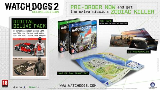 Hra Watch Dogs 2 (deluxe edition) NOVÁ pro PS4 Playstation 4 konzole