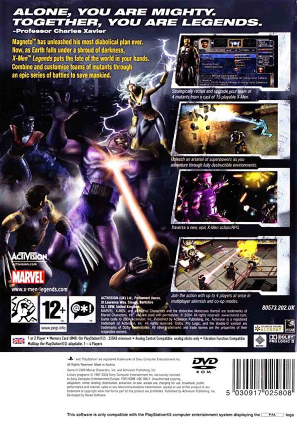 Hra X-Men: Legends pro PS2 Playstation 2 konzole