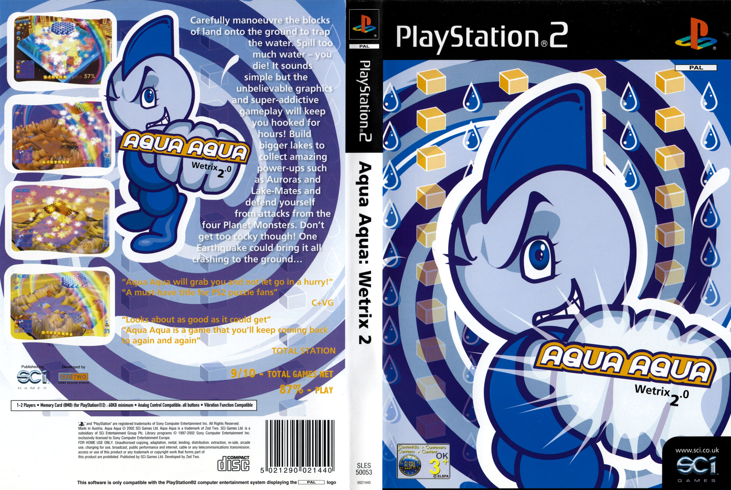 Aqua Aqua: Wetrix 2.0 pro PS2 — puzzle