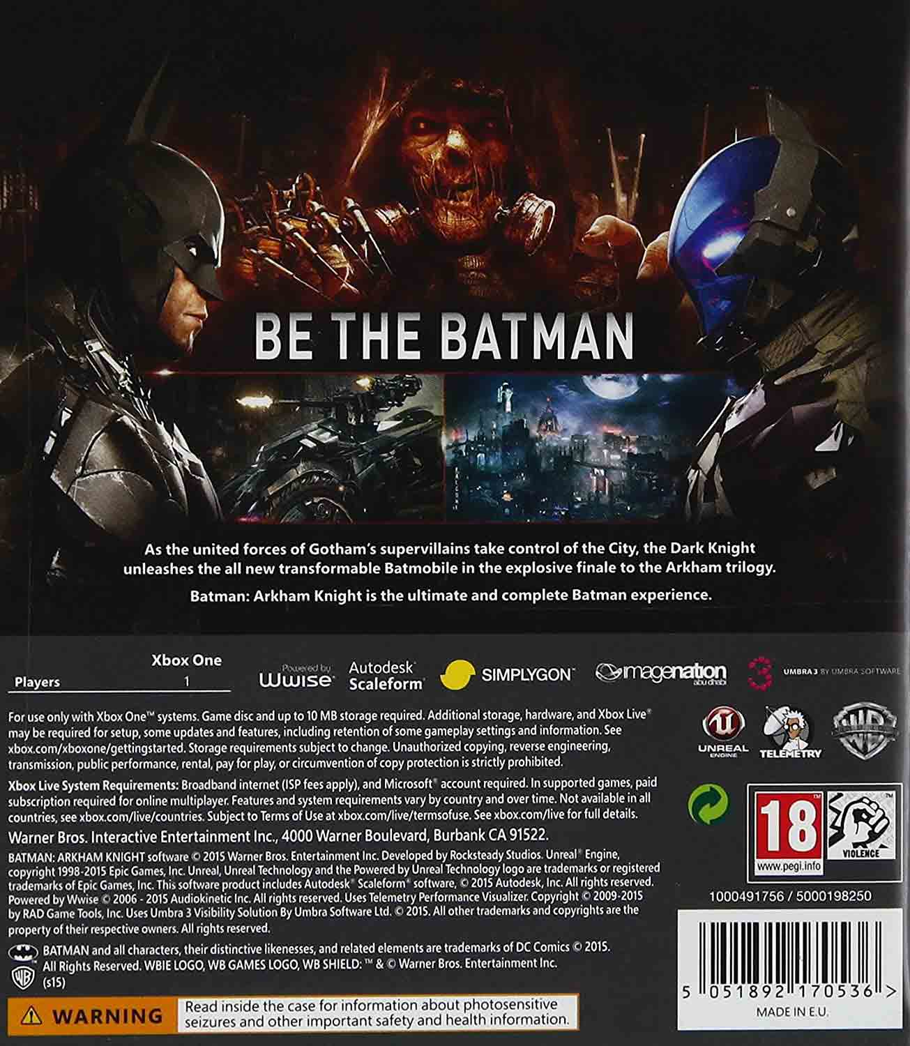 Batman: Arkham Knight XBOX ONE — Batmobil