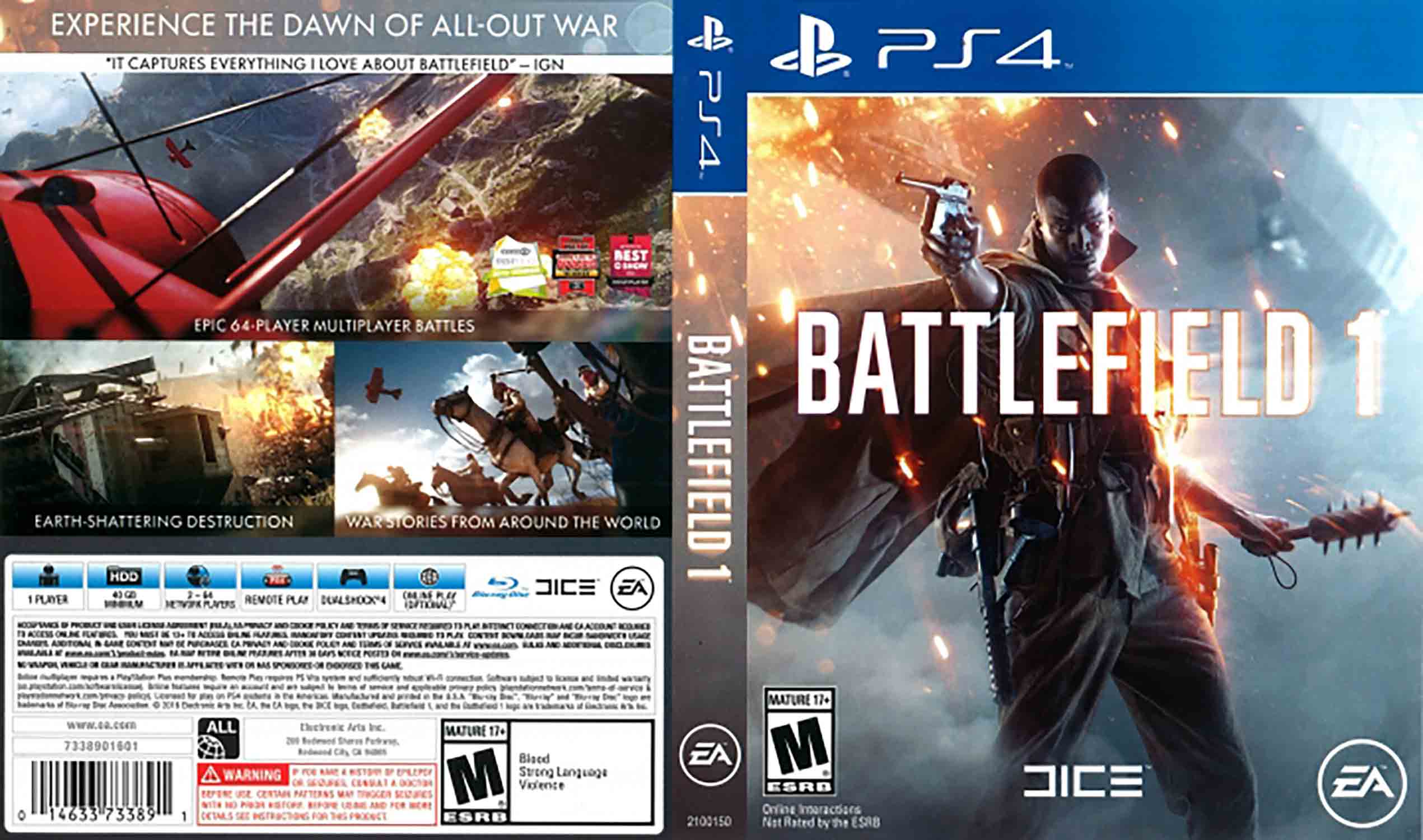 Battlefield 1 PS4 — multiplayer 64 hráčů