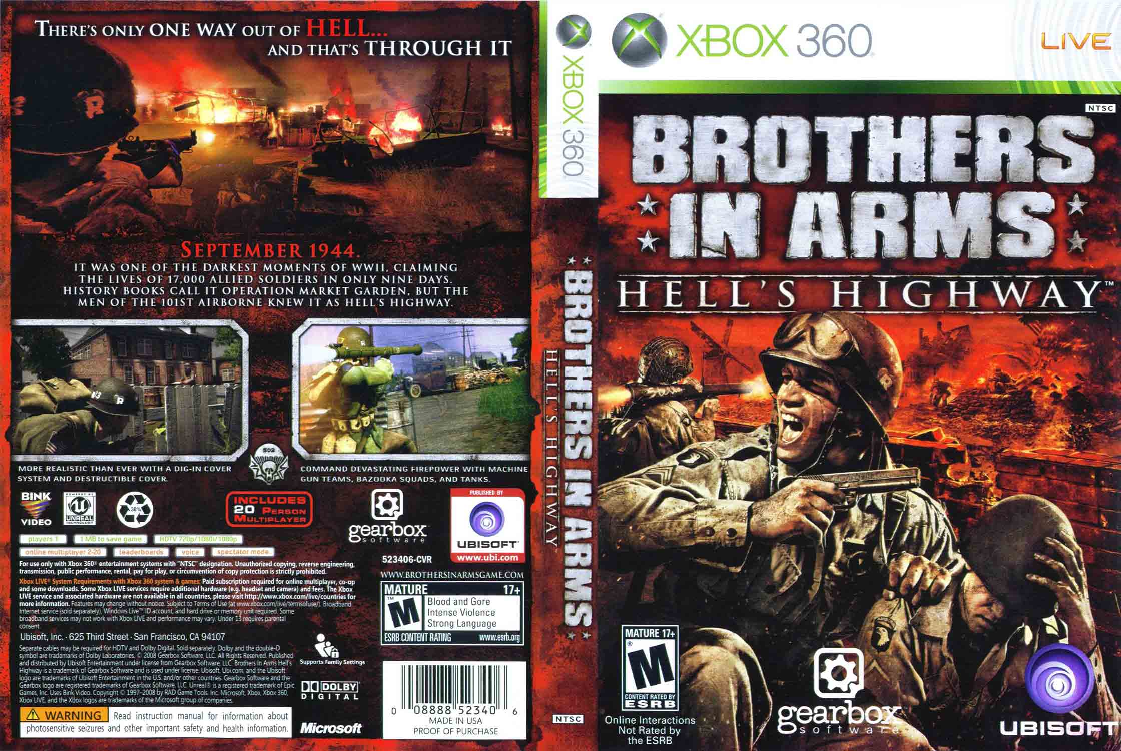 Brothers in Arms: Hell's Highway pro Xbox 360 — válečná hra