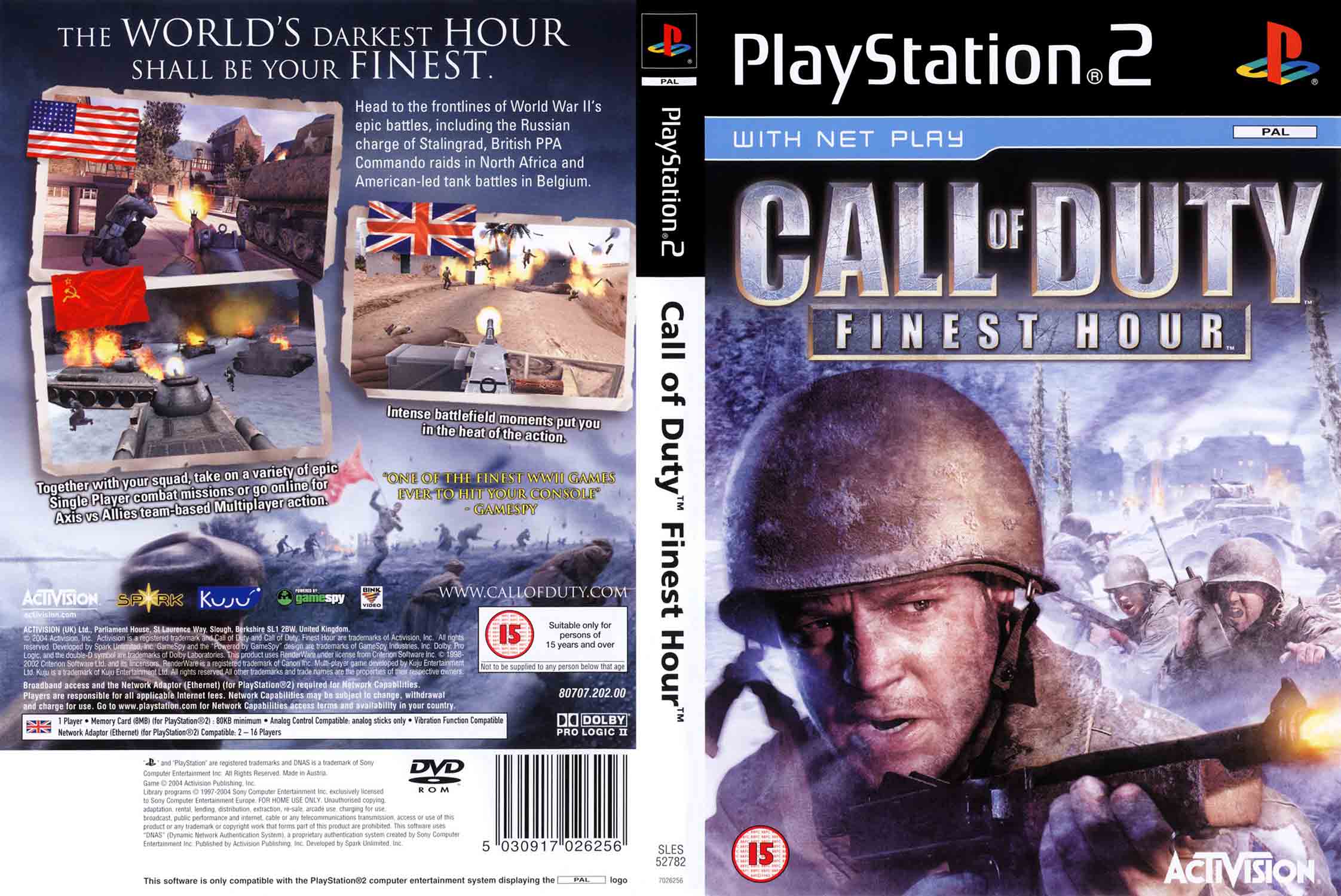 Call Of Duty: Finest Hour pro PS2 - multiplayer online PlayStation 2 Online