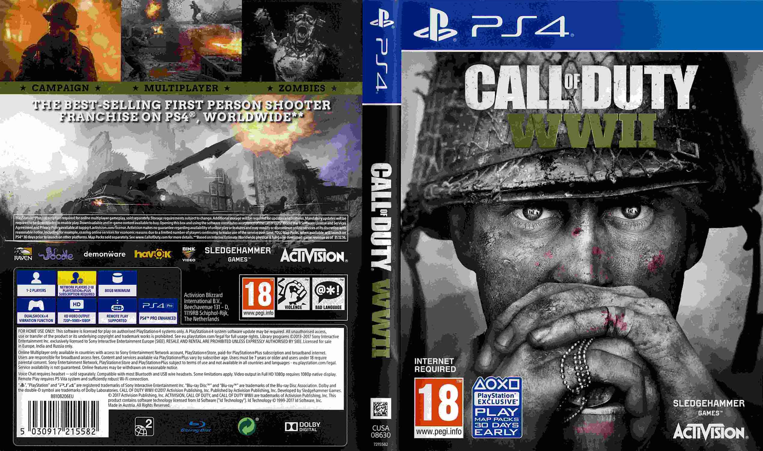 Call of Duty: WWII PS4 — vojenská střílečka