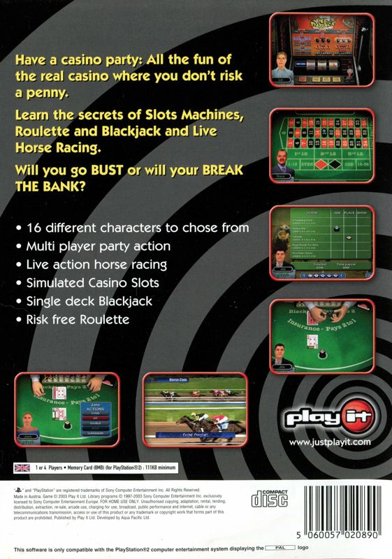 Casino Challenge pro PS2 — poker a ruleta