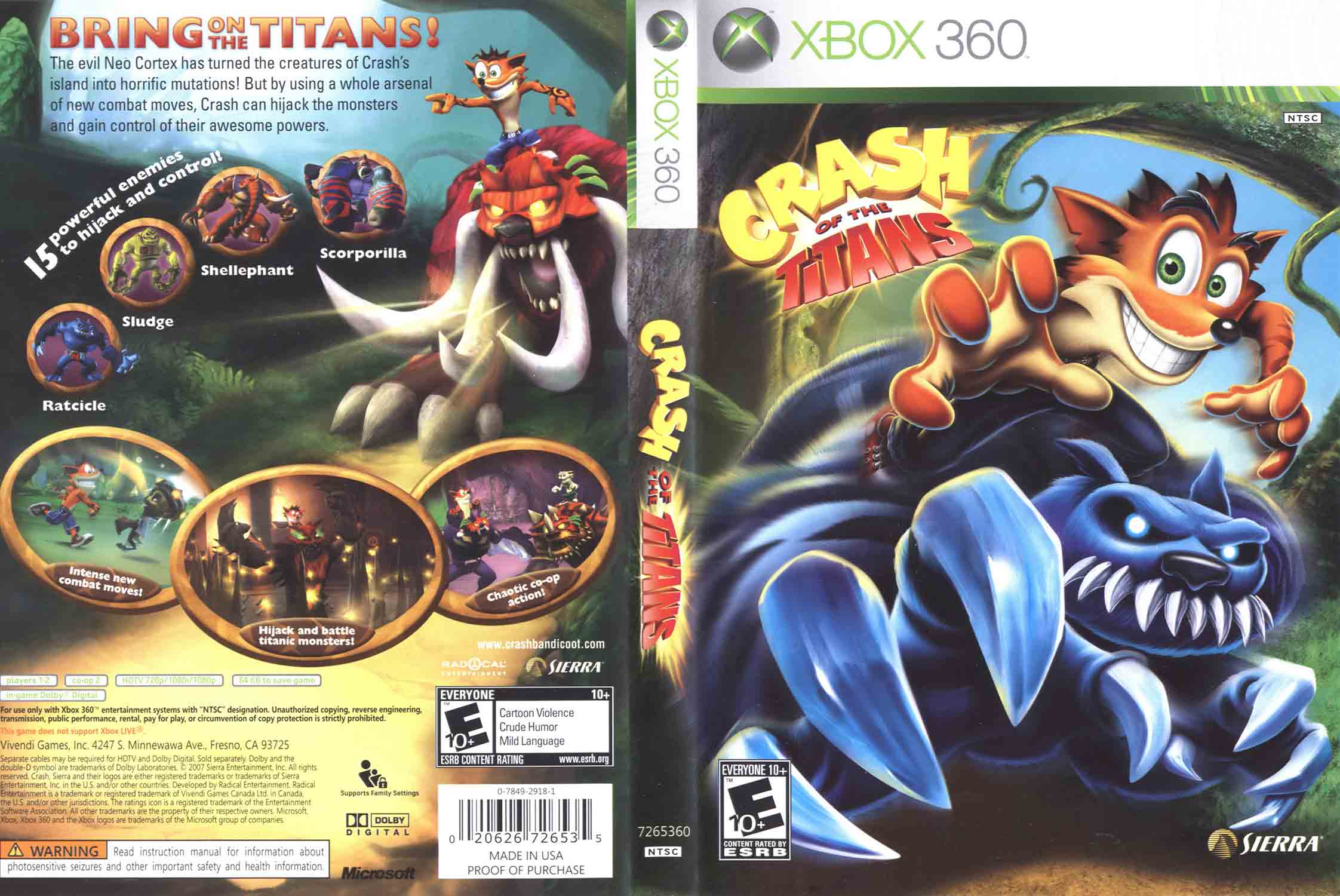 Crash of the Titans pro XBOX 360 — pro dva hráče
