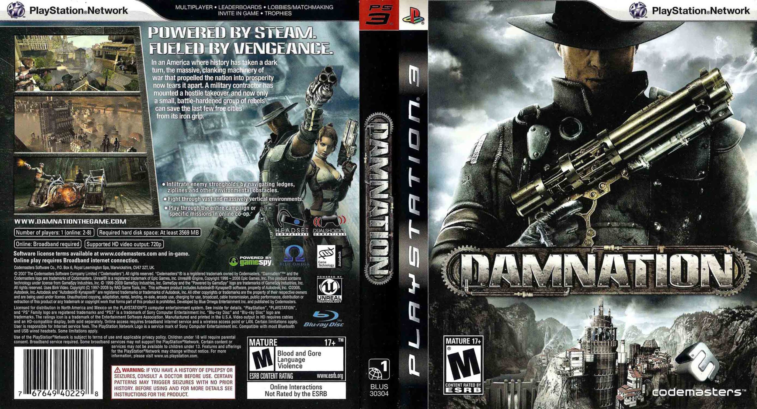 Damnation PS3 — parkour střílečka