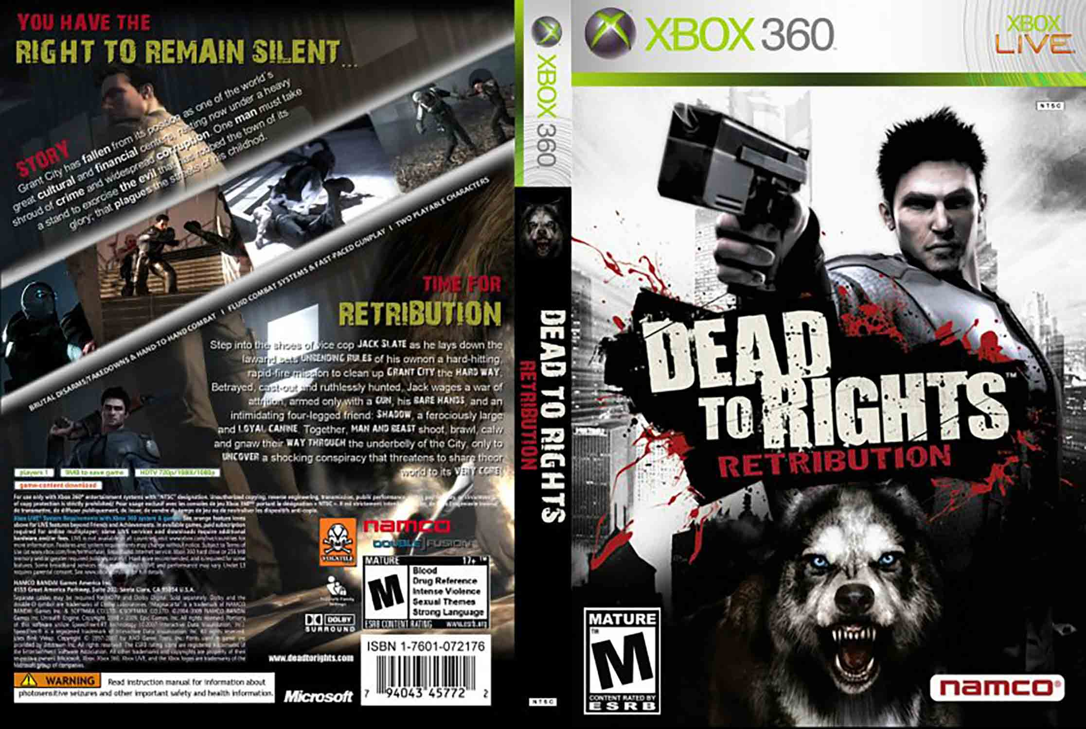 Dead to Rights Retribution pro XBOX 360 — bojový pes