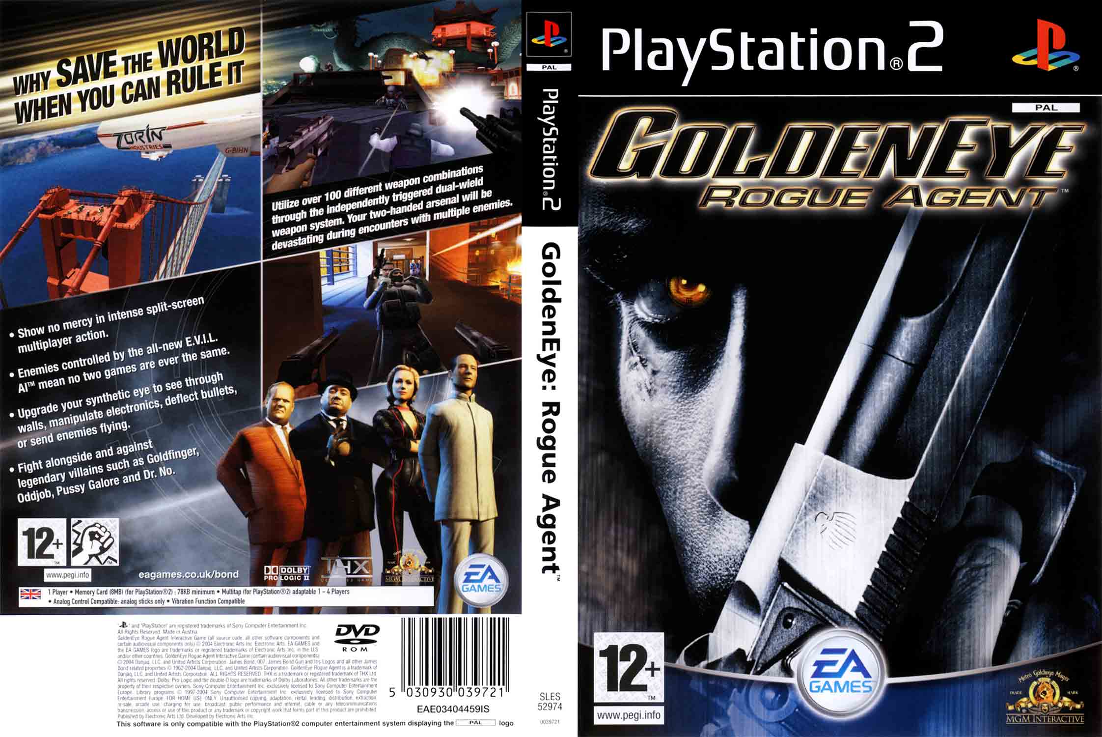 GoldenEye: Rogue Agent pro PS2 — bondovský padouch