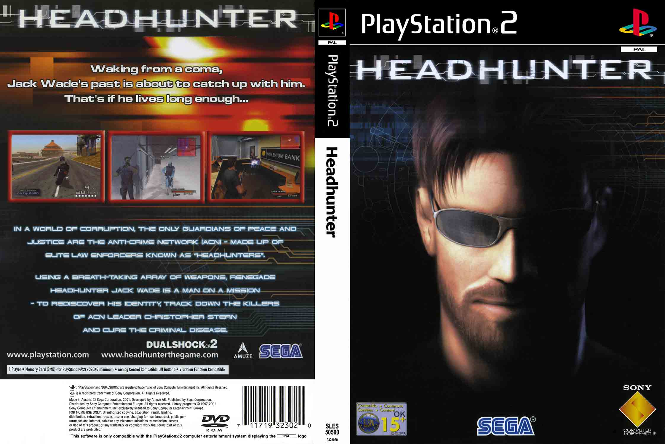 Headhunter pro PS2 — agent Jack Wade