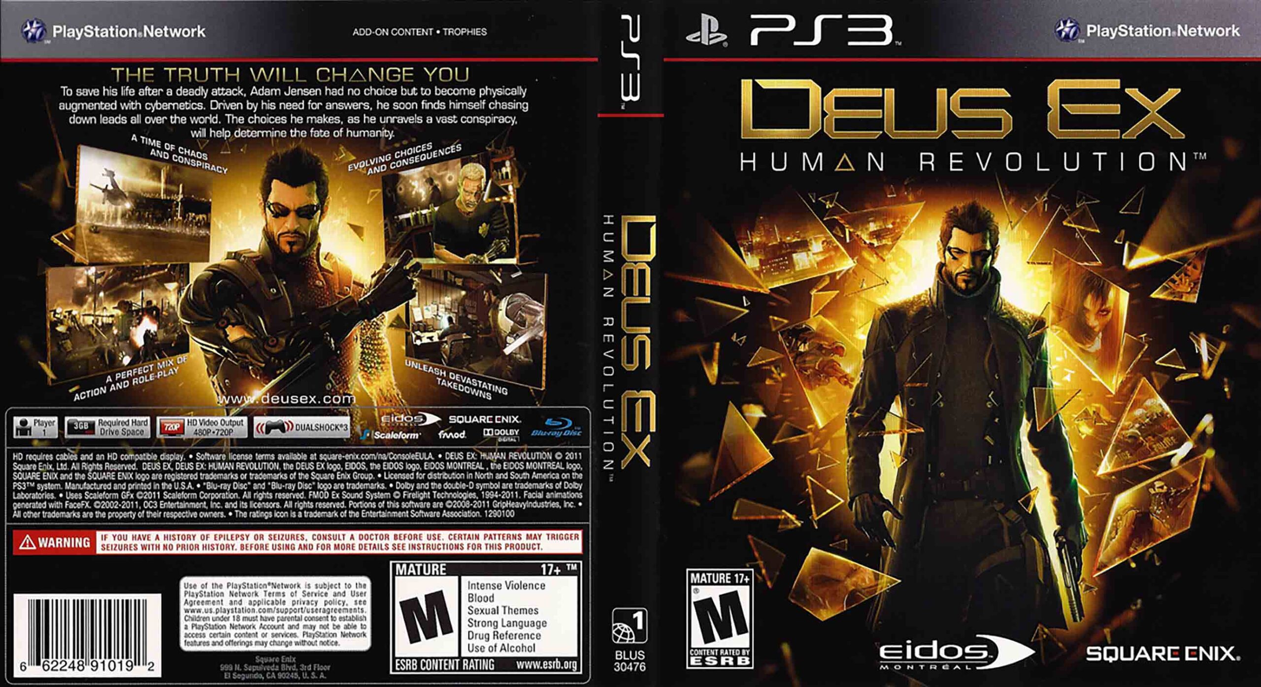 Hra Deus Ex: Human Revolution pro PS3 Playstation 3 konzole - PLAYSTATION 3