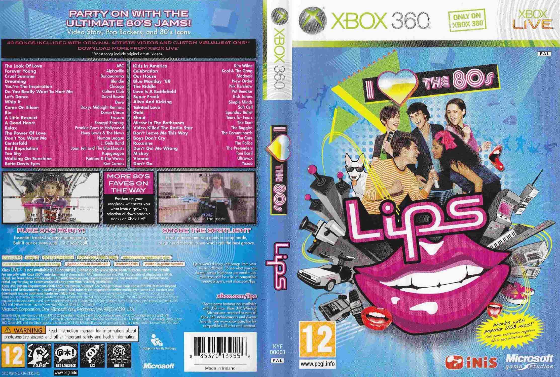 Hra Lips: I Love the 80s pro XBOX 360 X360 konzole - XBOX 360