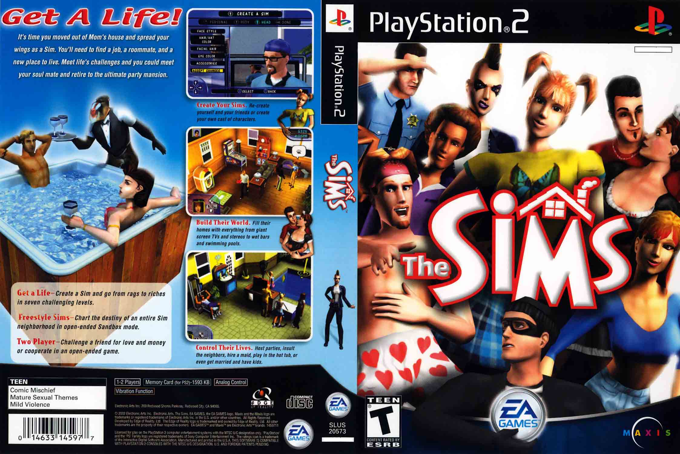 Hra The Sims pro PS2 Playstation 2 konzole - PLAYSTATION 2