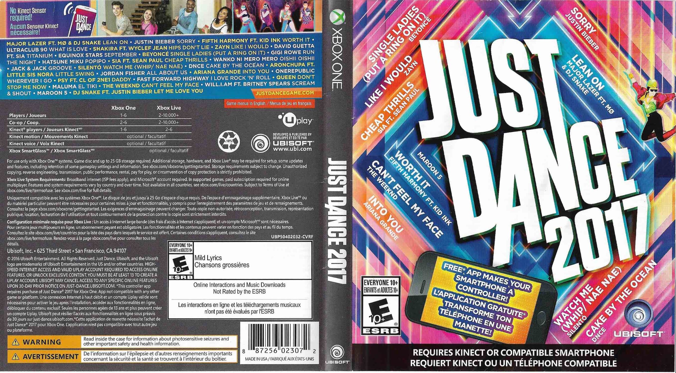 Just Dance 2017 XBOX ONE — kinect