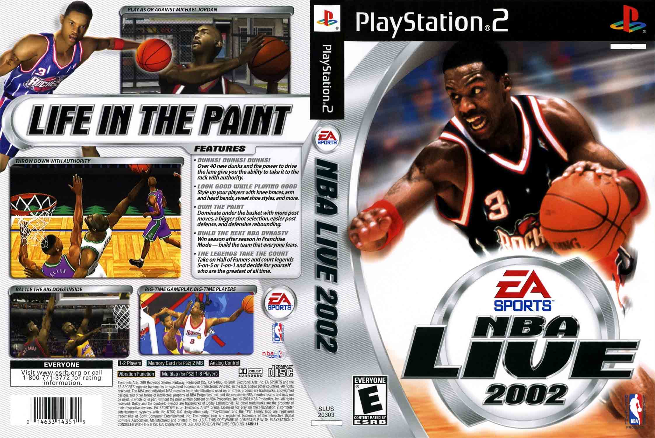 NBA Live 2002 pro PS2 — režim Franchise