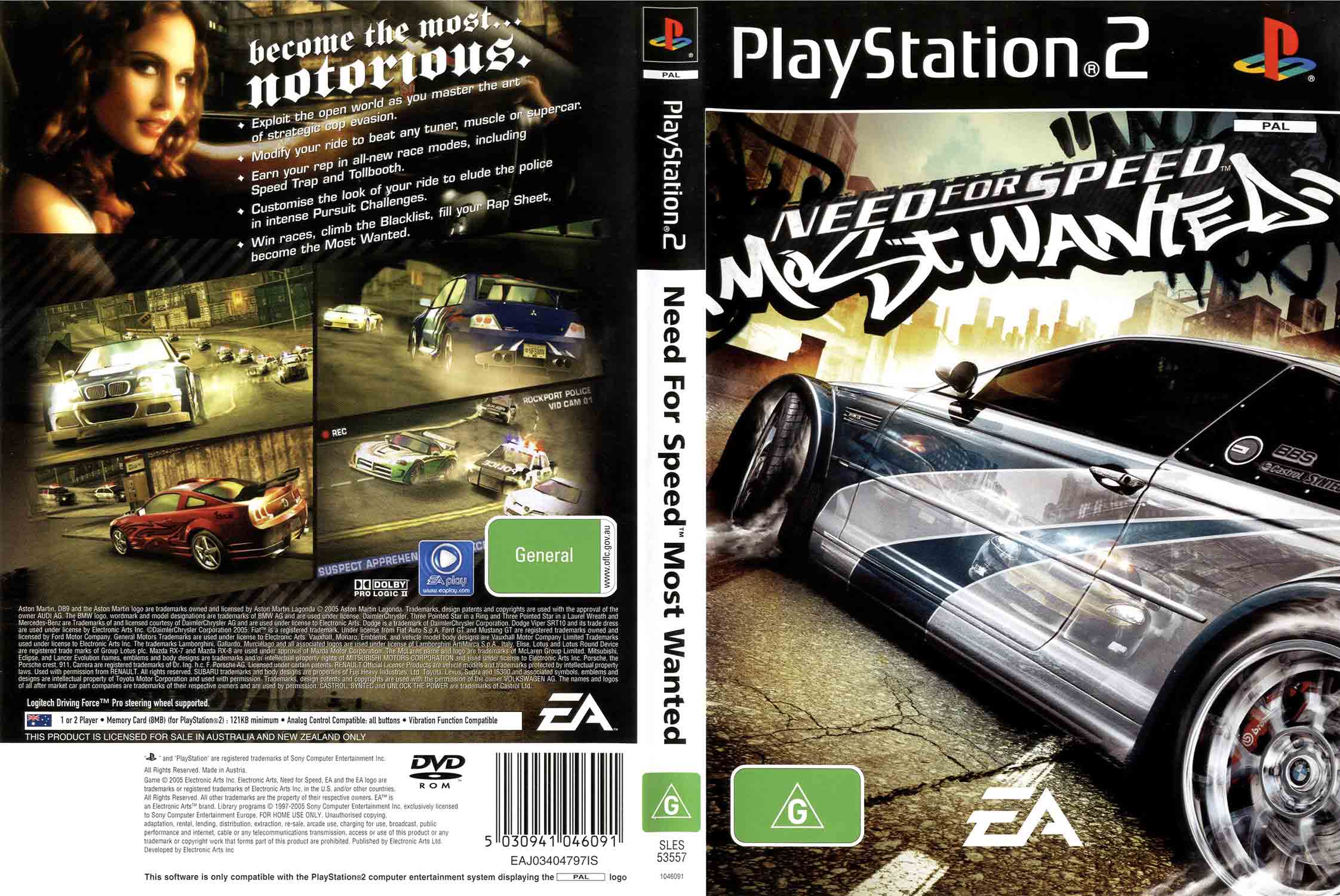 Need for Speed: Most Wanted pro PS2 — policejní honička