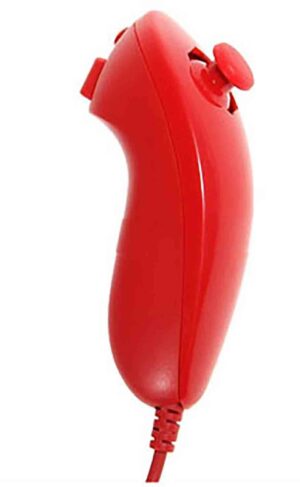 Ovladač Nunchuk pro WII U a WII - červený příslušenství - NINTENDO WII + WII U