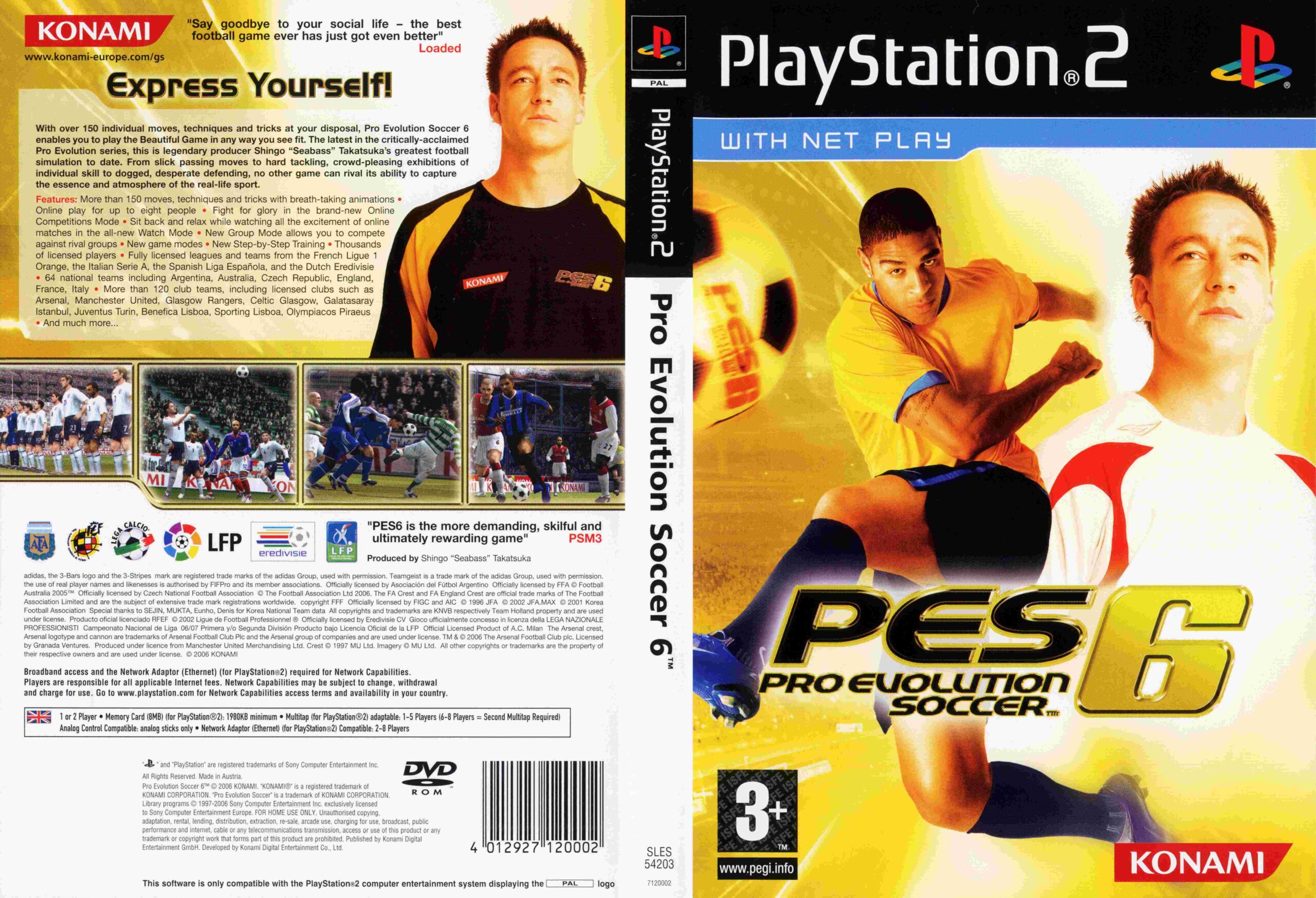 Pro Evolution Soccer 6 PES pro PS2 - multiplayer až pro 8 hráčů online