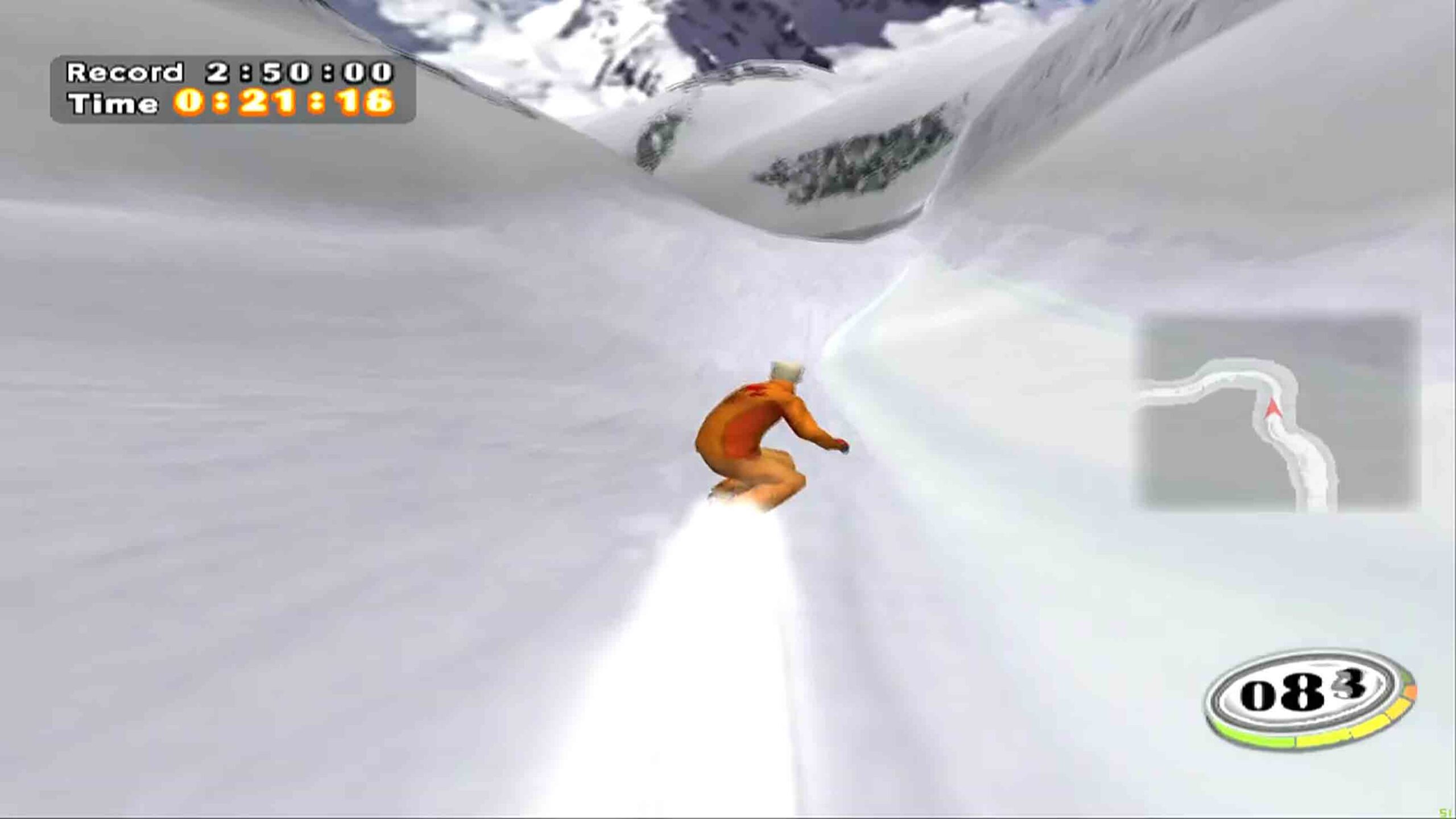 Snowboard Racer 2 pro PS2 — triky halfpipe