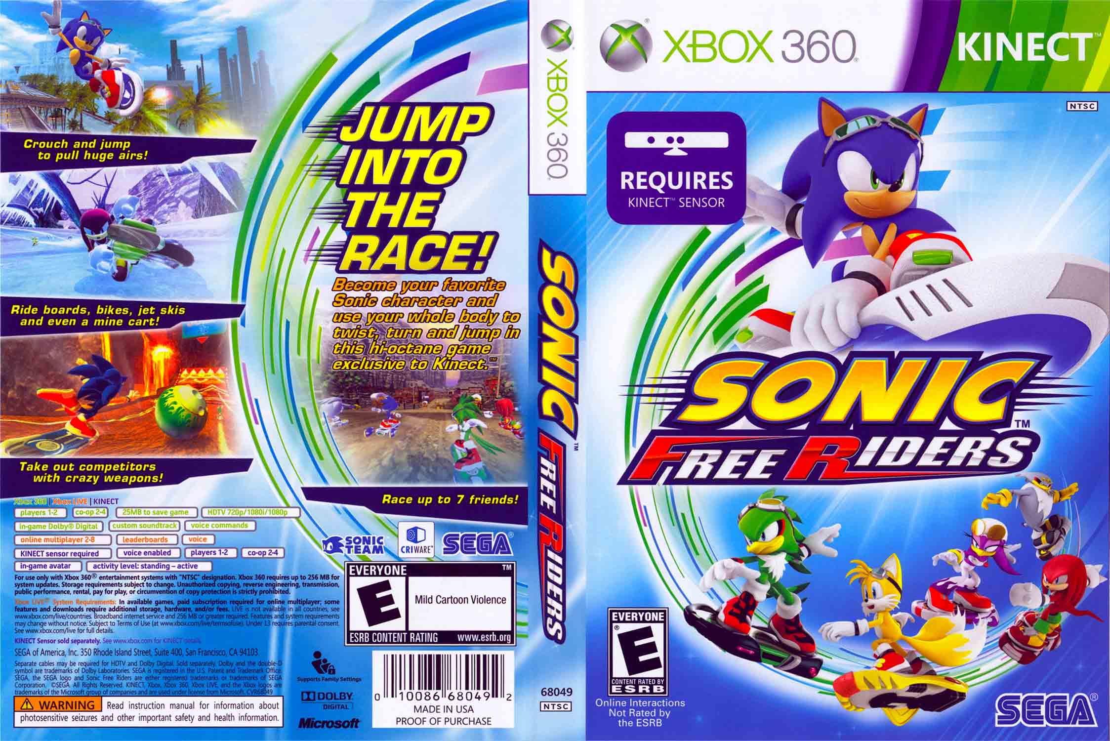 Sonic Free Riders pro Xbox 360 — závodní hra