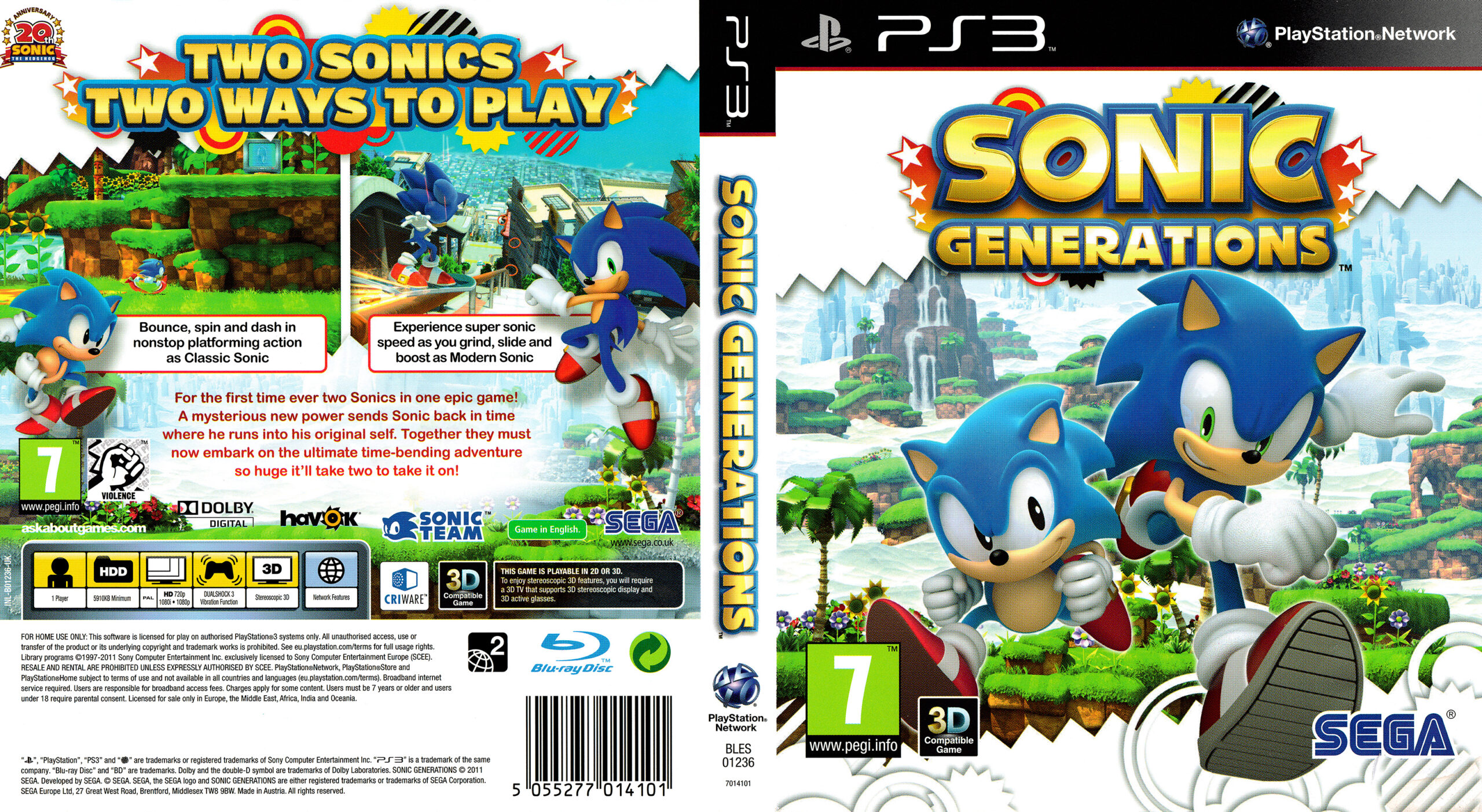Sonic Generations pro PS3 — Classic Sonic
