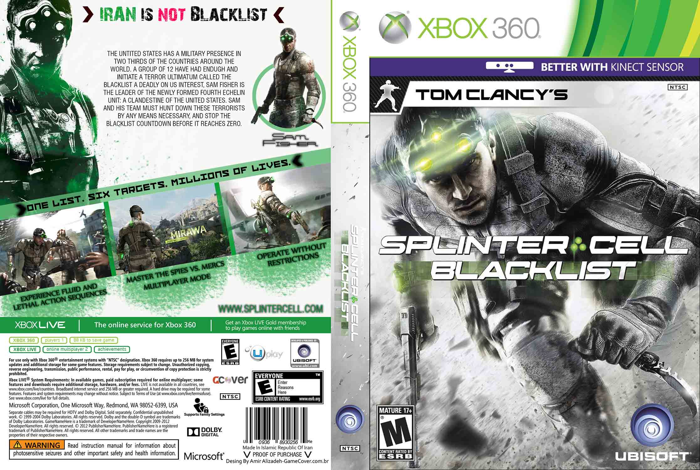 Tom Clancy's Splinter Cell: Blacklist pro XBOX 360 — špionážní střílečka