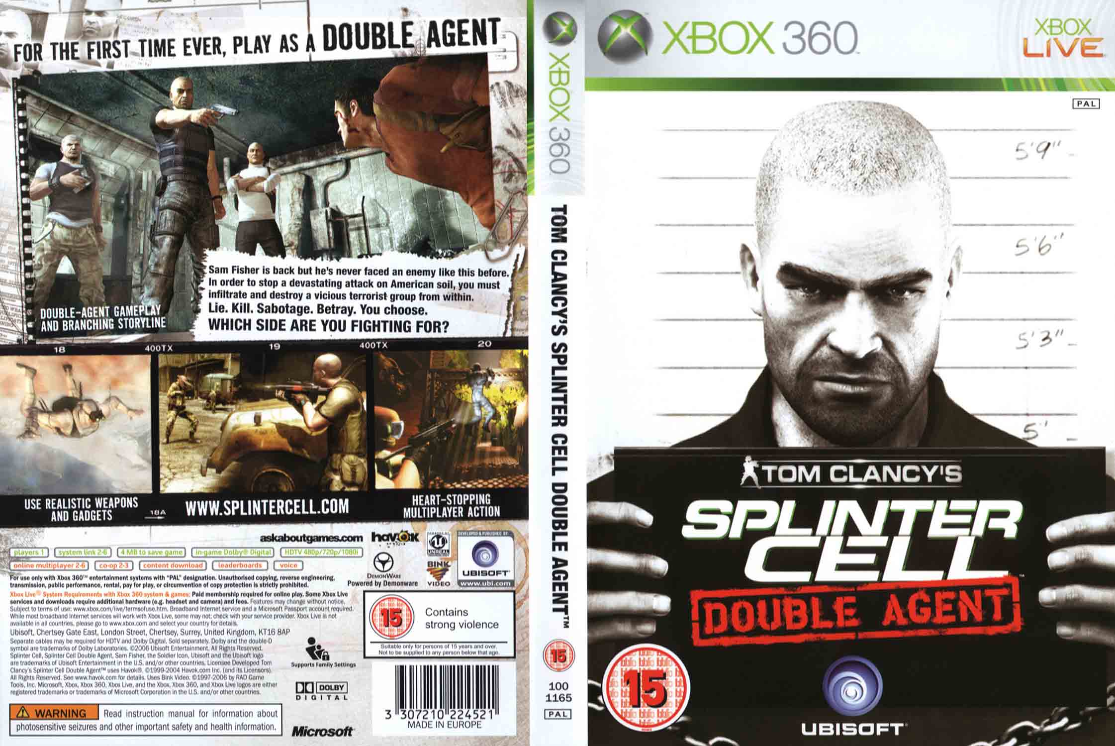 Tom Clancy's Splinter Cell: Double Agent pro XBOX 360 - měřítko důvěry morální dilema