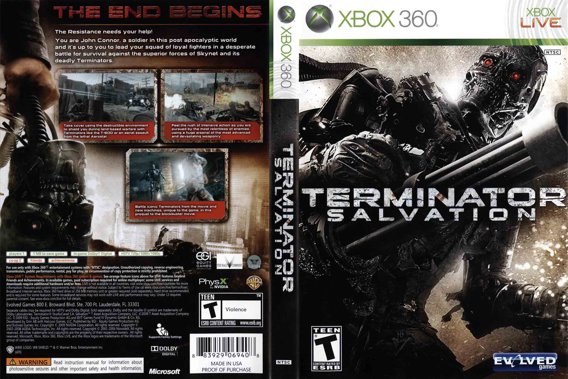 Terminator Salvation pro XBOX 360 — terminátor hra