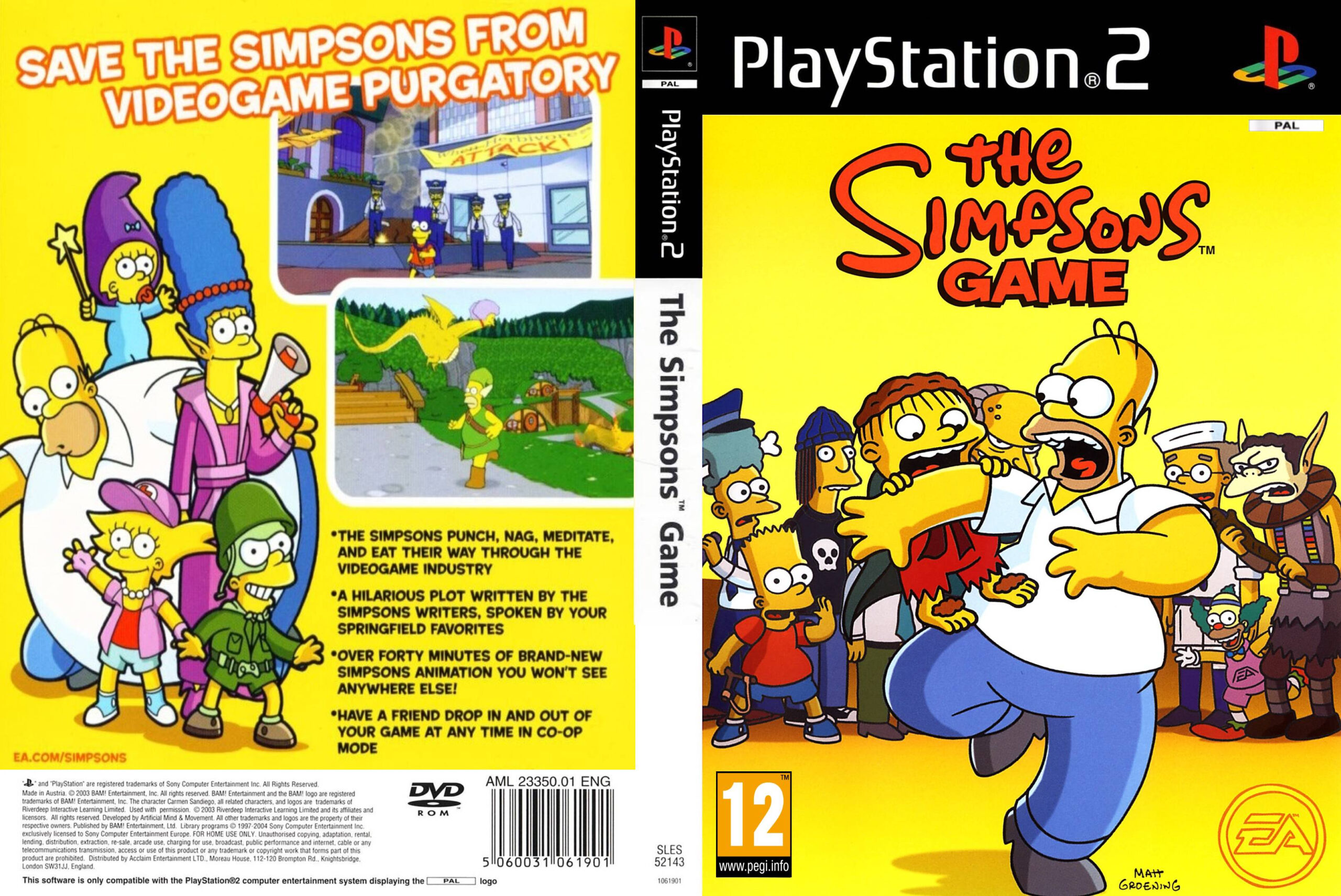 The Simpsons Game pro PS2 — hra pro dva hráče