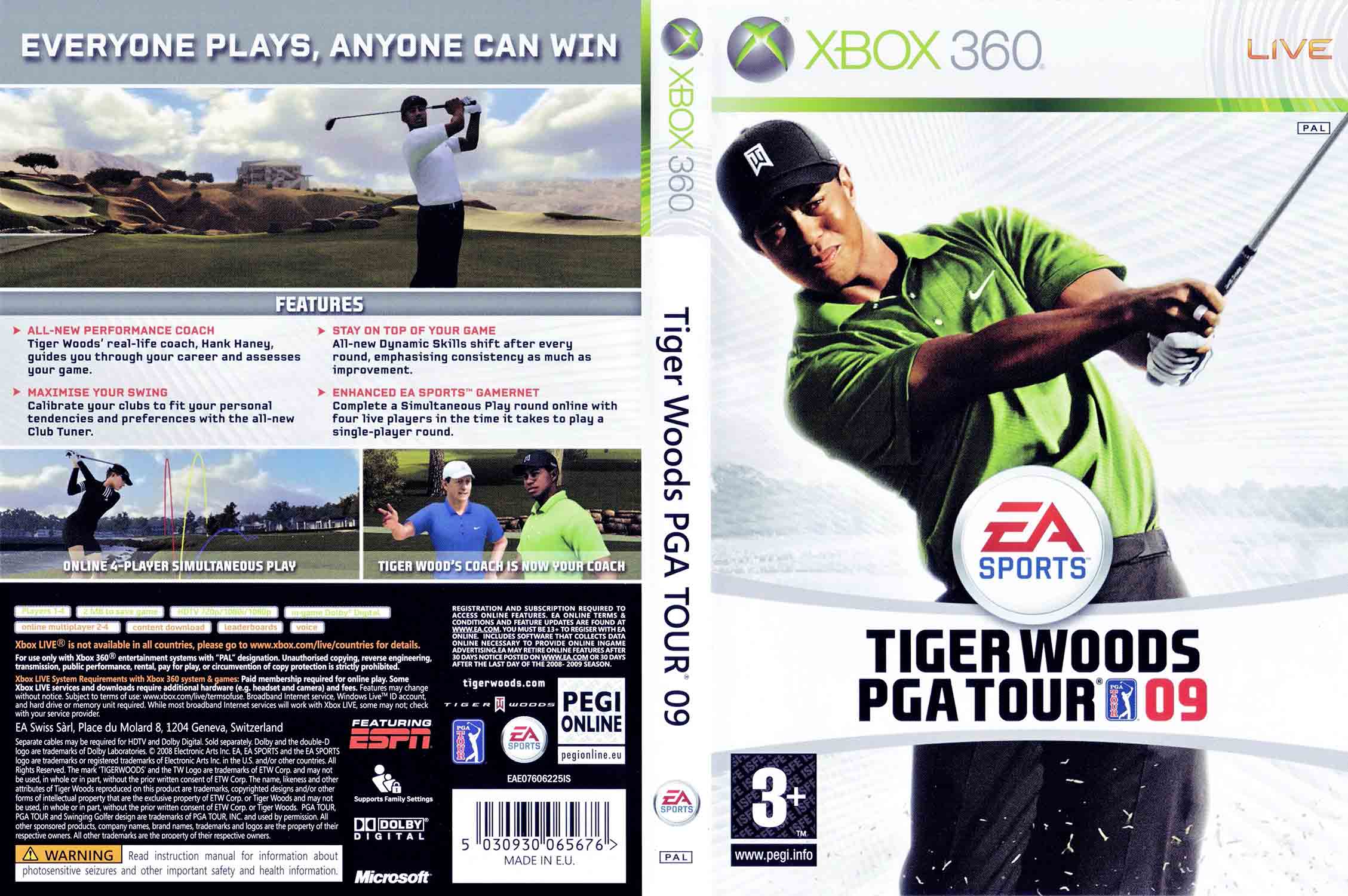 Tiger Woods PGA Tour 09 pro XBOX 360 — PGA