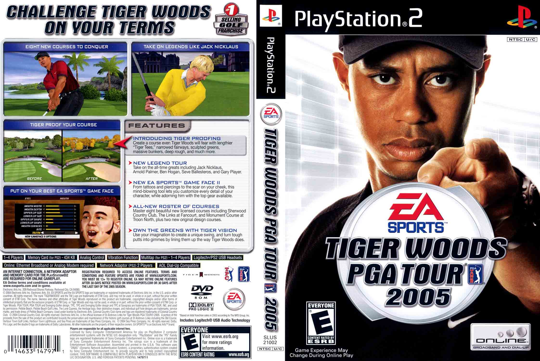 Tiger Woods PGA Tour 2005 pro PS2 — slavná hřiště